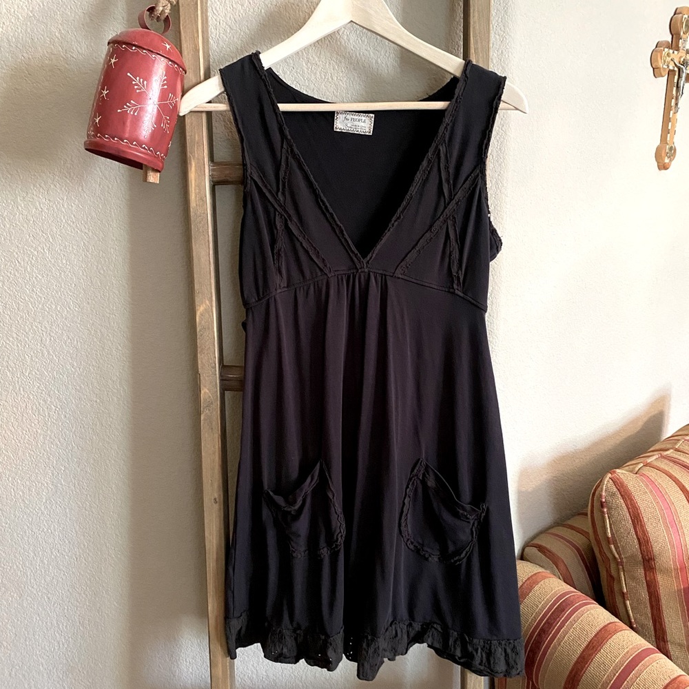 Free People Black Mini Dress
